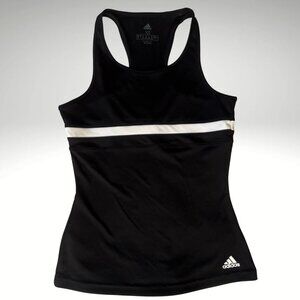 Adidas Climalite Black w/ White Stripe Racerback Tank Top XS